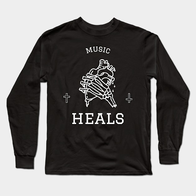 MUSIC HEALS THE HEART Long Sleeve T-Shirt by SmoothShirt